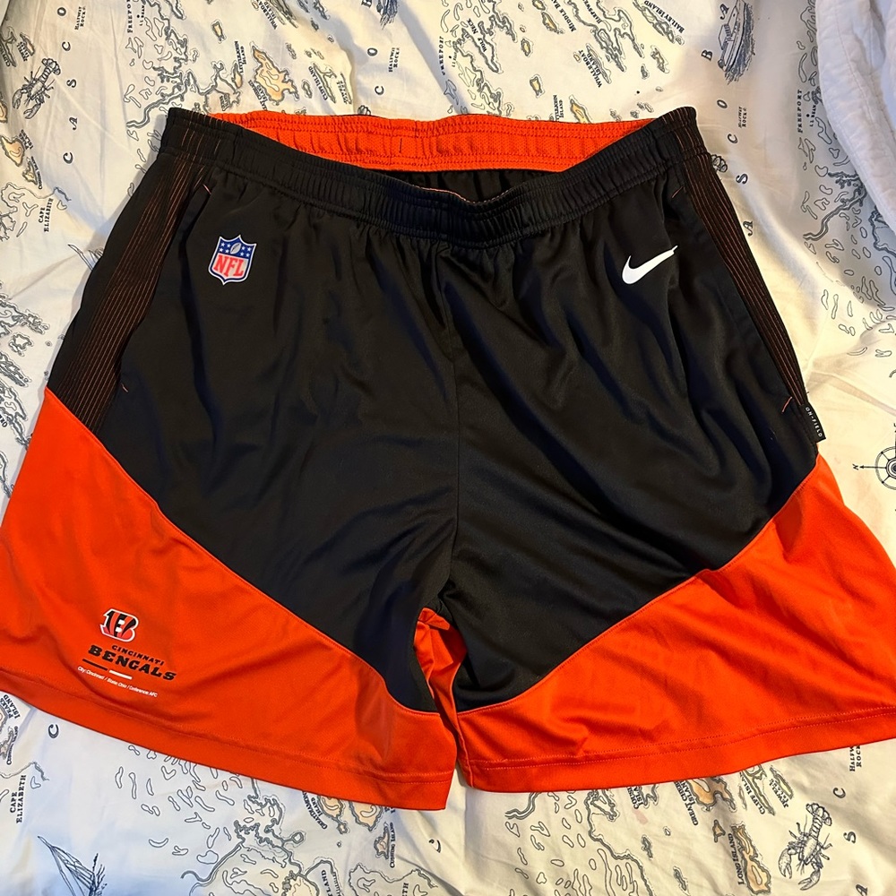 Nike Bengals on field athletic shorts